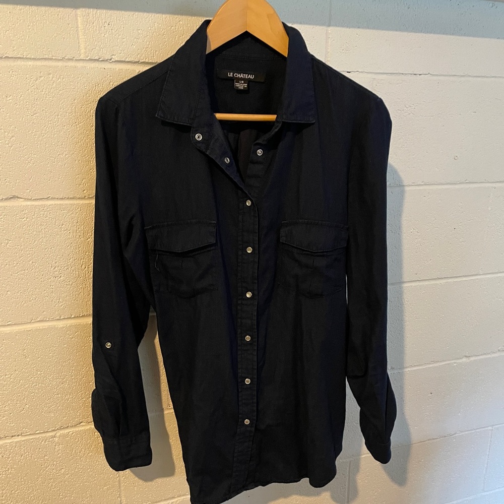 Snap Button Tailored Shirt